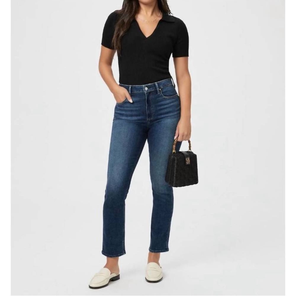 PAIGE Flaunt Denim Accent Jean in Sketchbook Wash Size 28